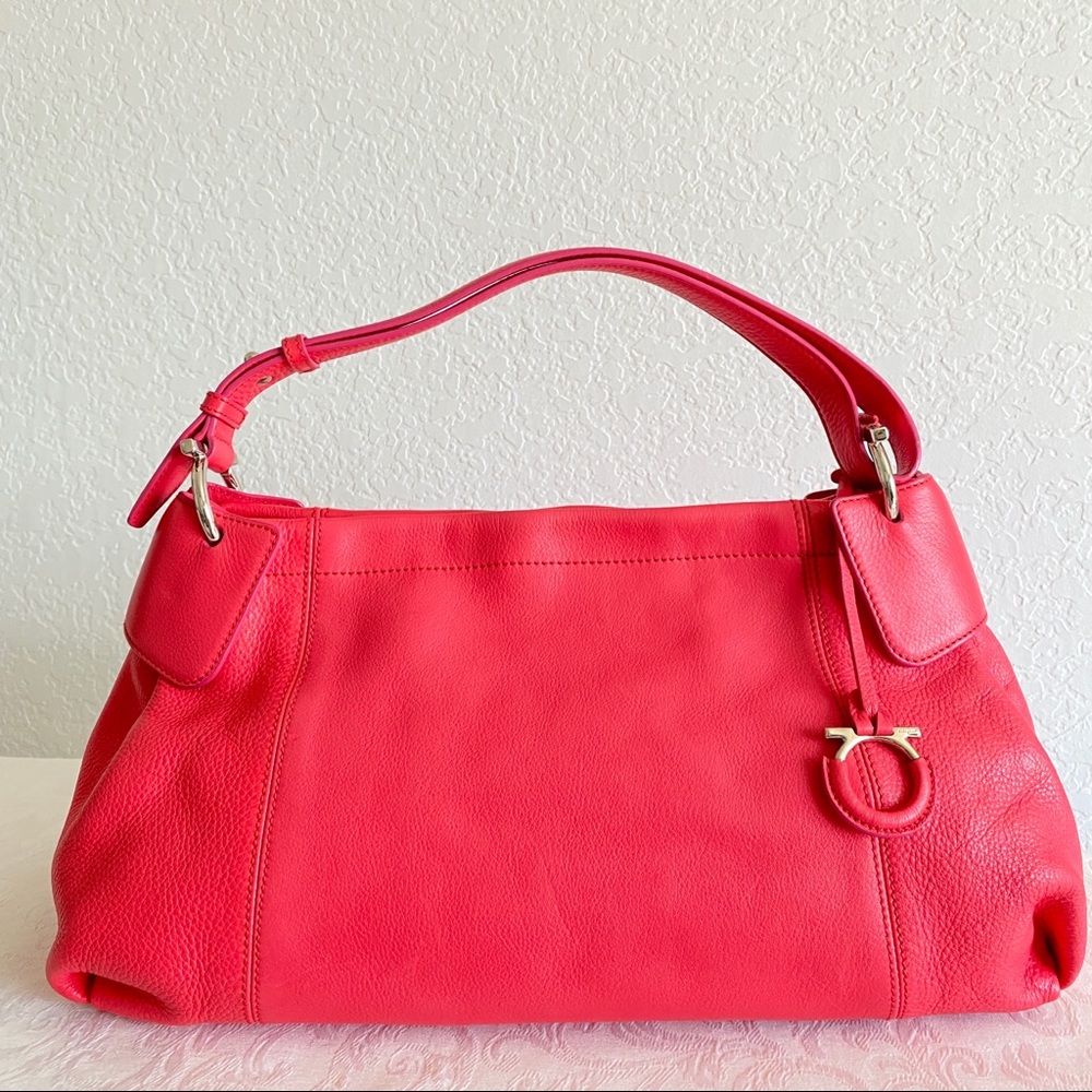 Salvatore Ferragamore Gancini ring leather bag